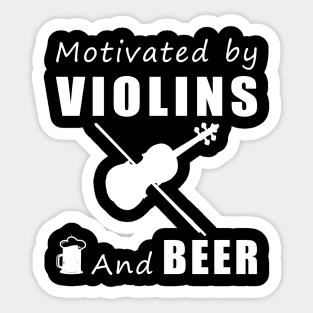 Strings & Suds: Uniting Melodies and Refreshing Brews! Sticker